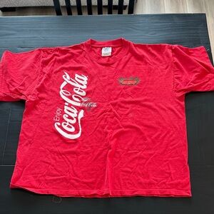 1990’s Coca Cola Walmart Gardens Red Short Sleeve Graphic Tee with White Logo